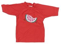 Červené UV tričko s melounem Pusblu 