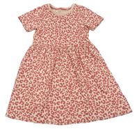 Růžové bavlněné šaty s leopardím vzorem Hullabaloo 