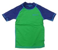 Zeleno-tmavomodré UV tričko s logem Mountain Warehouse