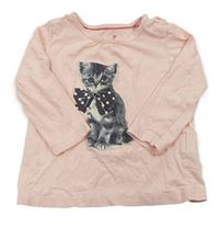 Světlerůžové triko s kočičkou Lupilu