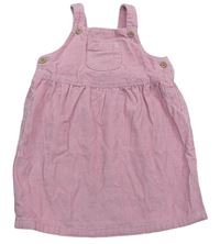 Růžové manšestrové laclové šaty M&S