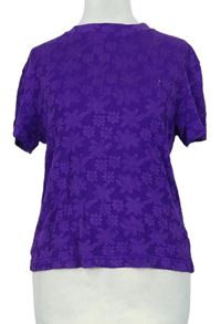 Dámské fialové květované tričko Dorothy Perkins 