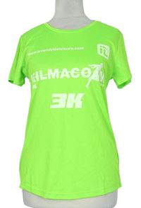 Dámské neonově zelené sportovní tričko s nápisem 