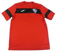 Červeno-černé sportoví tričko s nášivkou Joma