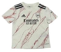 Krémovo-vínový melírovaný fotbalový dres - Arsenal Adidas