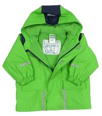 Zeleno-tmavomodrá nepromokavá jarní bunda s kapucí Impidimpi