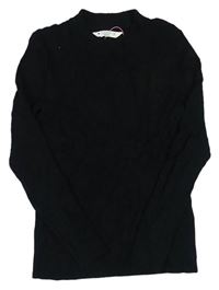 Černý žebrovaný svetr Matalan