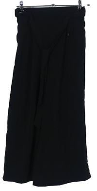 Dámské černé culottes kalhoty s páskem Amisu