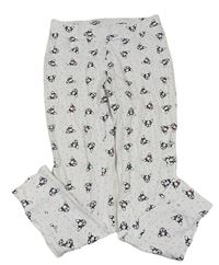 Bílé puntíkované pyžamové kalhoty s pejsky H&M