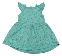 Zelené šaty s motýlky Mothercare
