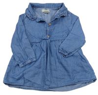 Modré košilové šaty riflového vzhledu Primark
