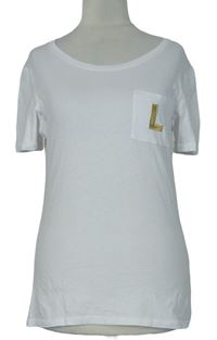 Dámské bílé tričko s písmenkem 