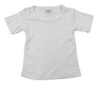 Bílé žebrované termo tričko 