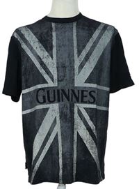 Dámské černo-šedé tričko s logem Guinness 