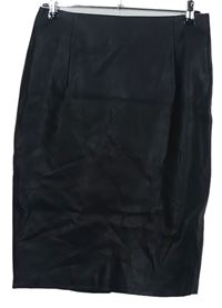 Dámská černá koženková pouzdrová sukně Orsay 