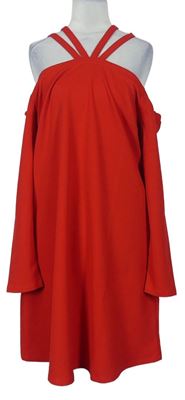 Dámské červené šaty s odhalenými rameny Very 