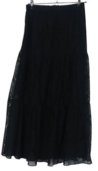 Dámská černá krajková dlouhá sukně Atmosphere 