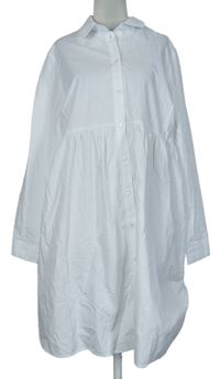 Dámské bílé košilové těhotenské šaty Asos 
