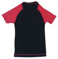 Tmavomodro/růžové funkční tričko 