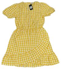 Žluto-bílé kostkované šaty Primark