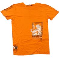 Oranžové tričko s potiskem George 