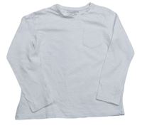 Bílé melírované triko s kapsou PRIMARK