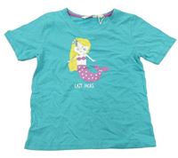 Modré tričko s mořskou pannou 