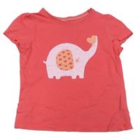 Růžové tričko se slonem Mothercare