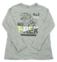 Šedé triko s dinosaurem Y.F.K.