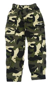 Army plátěné cargo cuff kalhoty Shein