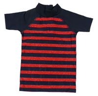 Tmavomodro-červené pruhované UV tričko Lupilu
