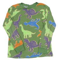 Zelené triko s dinosaury H&M