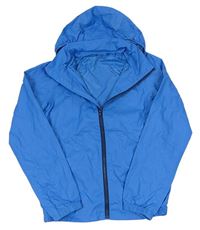 Modrá šusťáková bunda s kapucí TCM 