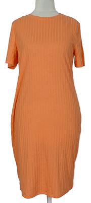 Dámské oranžové žebrované šaty Primark 