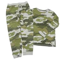 Khaki-šedé army pyžamo M&S