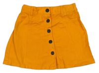 Oranžová riflová propínací sukně Trader