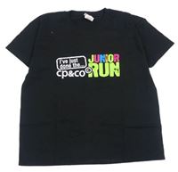 Černé tričko s nápisy FRUIT of the LOOM