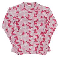 Růžové spodní funkční triko s motýlky Trespass