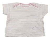 Růžovo-bílo-fialové pruhované tričko George