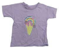 Fialové tričko se zmrzlinou Matalan