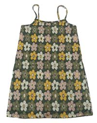 Khaki květinové šaty Matalan