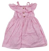 Růžové madeirové šaty Pep&Co