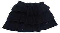 Černá manšestrová sukně s flitry 