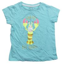 Světlemodré tričko s rakem a nápisy Pep&Co