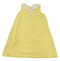 Žluté šaty s límečkem a knoflíky Matalan