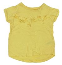 Žluté melírované tričko s třásněmi NUTMEG