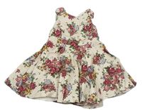 Smetanovo-růžové květované šaty Matalan