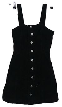 Dámské černé manšestrové propínací šaty H&M vel. 32