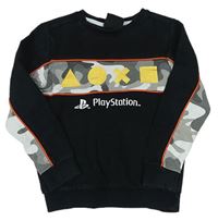 Černo-šedá mikina s army vzorem Playstation George
