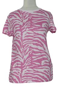 Dámské růžové vzorované tričko Primark 
